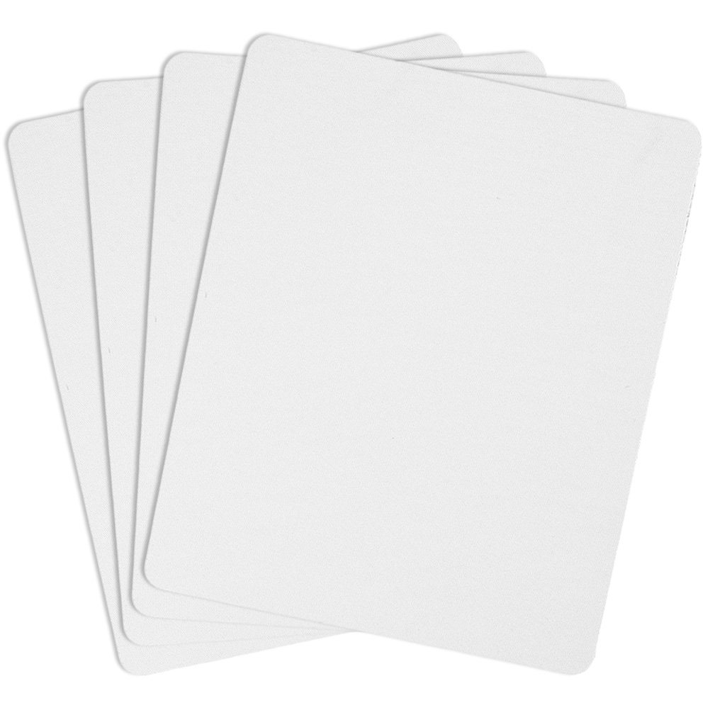 Mouse Pad Blank Sublimation - 4枚セット昇華型マウスパッドブランク、大型、ゴムベース、DIYヒートプレス対応、滑り止め、デスクトップ、ノートパソコン、ゲーミングコンピューターマウス用