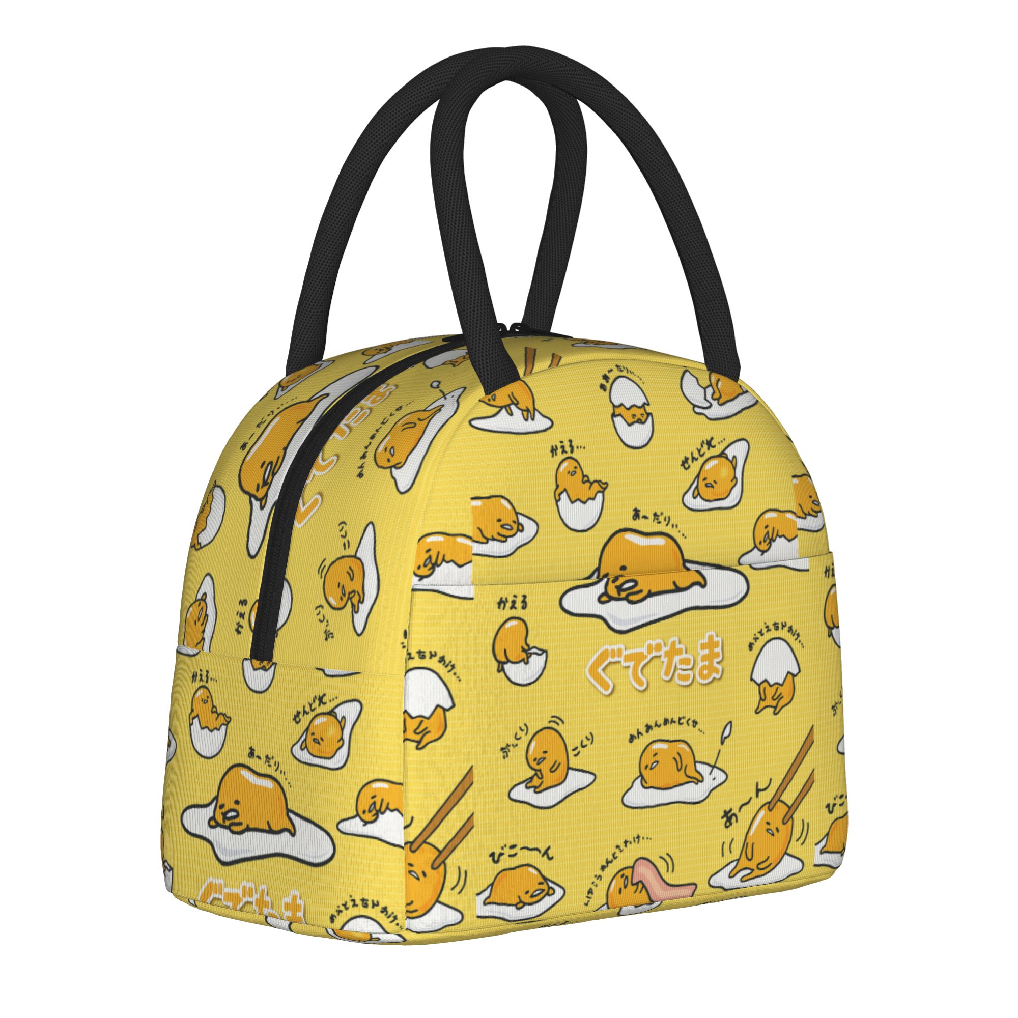 Tote Bag Sublimation - ぐでたまかわいい卵漫画断熱ランチバッグ漏れ防止食事容器保温バッグランチボックストートビーチアウトドアフードバッグ