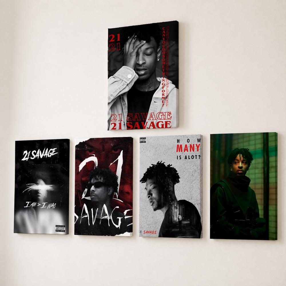 人気歌手・ラッパー21 S-SavageポスターHDキャンバ - Canvas Wrap Ready のレビューと価格
