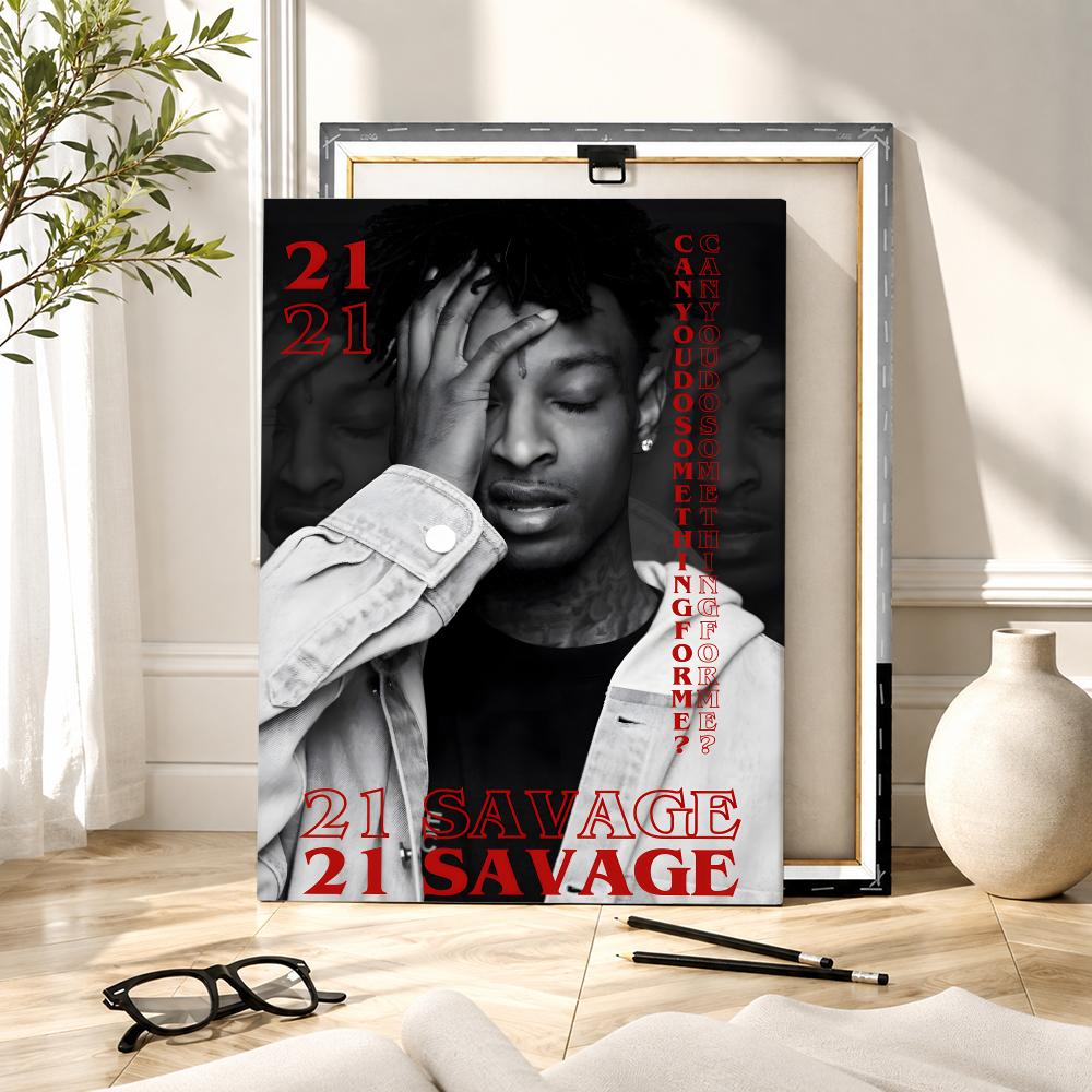 人気歌手・ラッパー21 S-SavageポスターHDキャンバ - Canvas Wrap Ready のレビューと価格