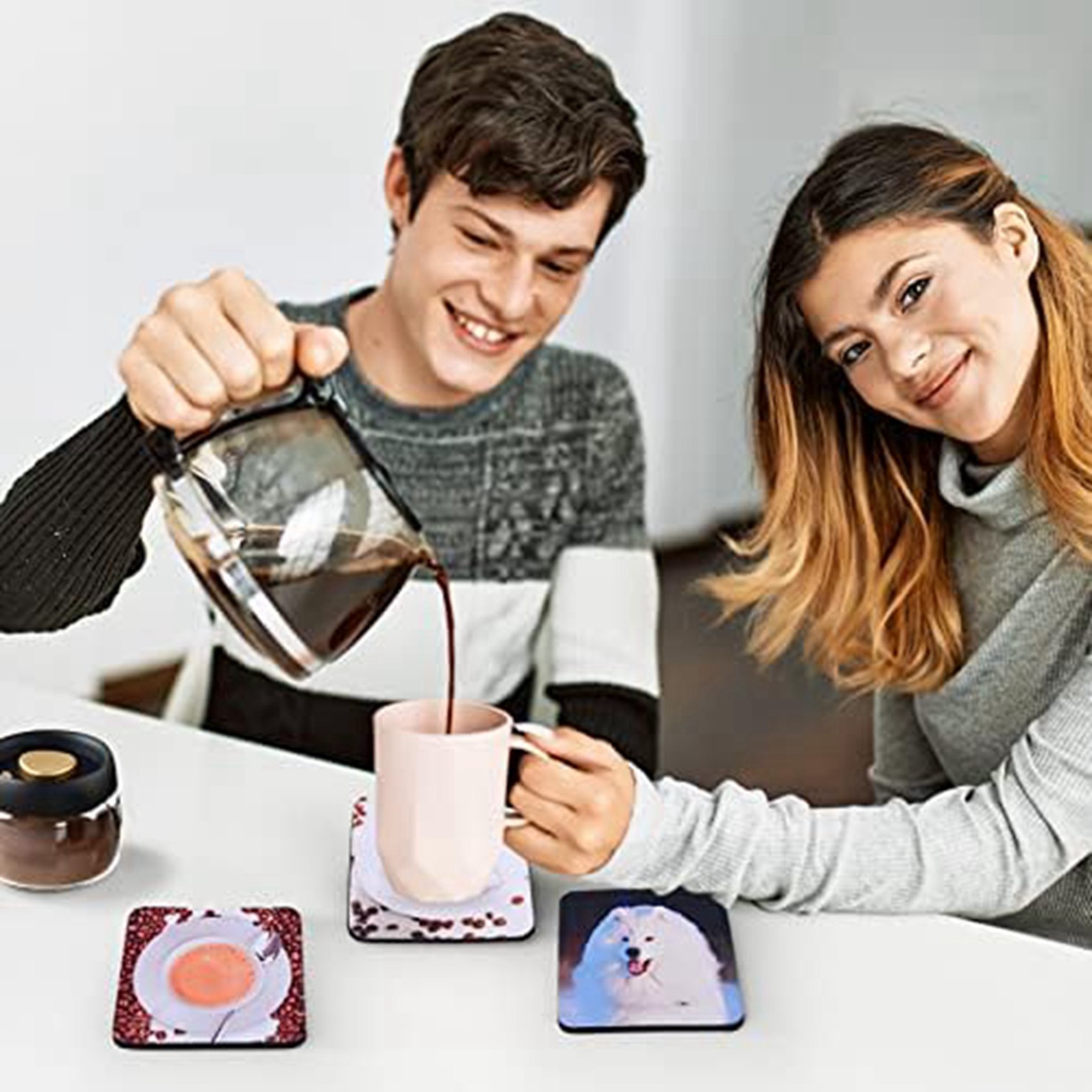 40個の正方形昇華ブランクコースター、3.5 X 3.5イン - Coaster Sublimation Blank のレビューと価格