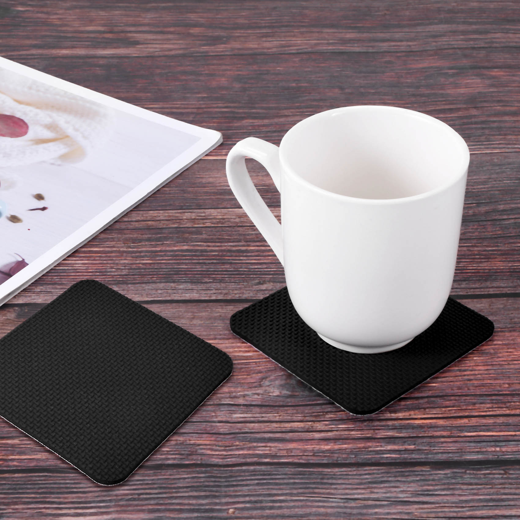 35 ピース正方形昇華コースター昇華ブランクカップマットブラ - Coaster Sublimation Blank のレビューと価格