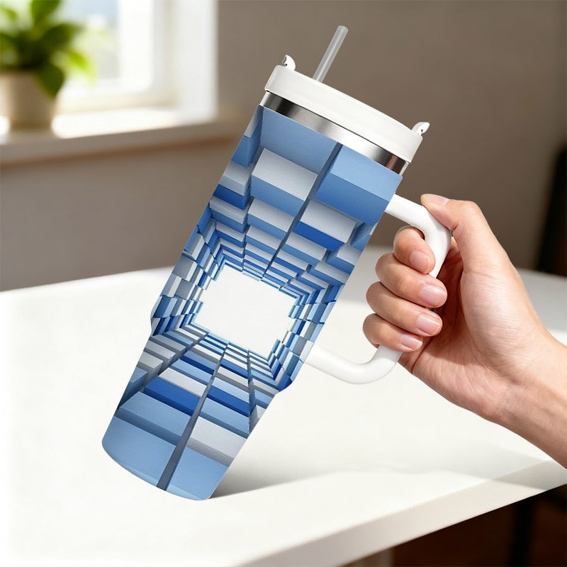 40オンス ステンレス製二重壁断熱タンブラー、ハンドルとスト - Sublimation Mug White のレビューと価格