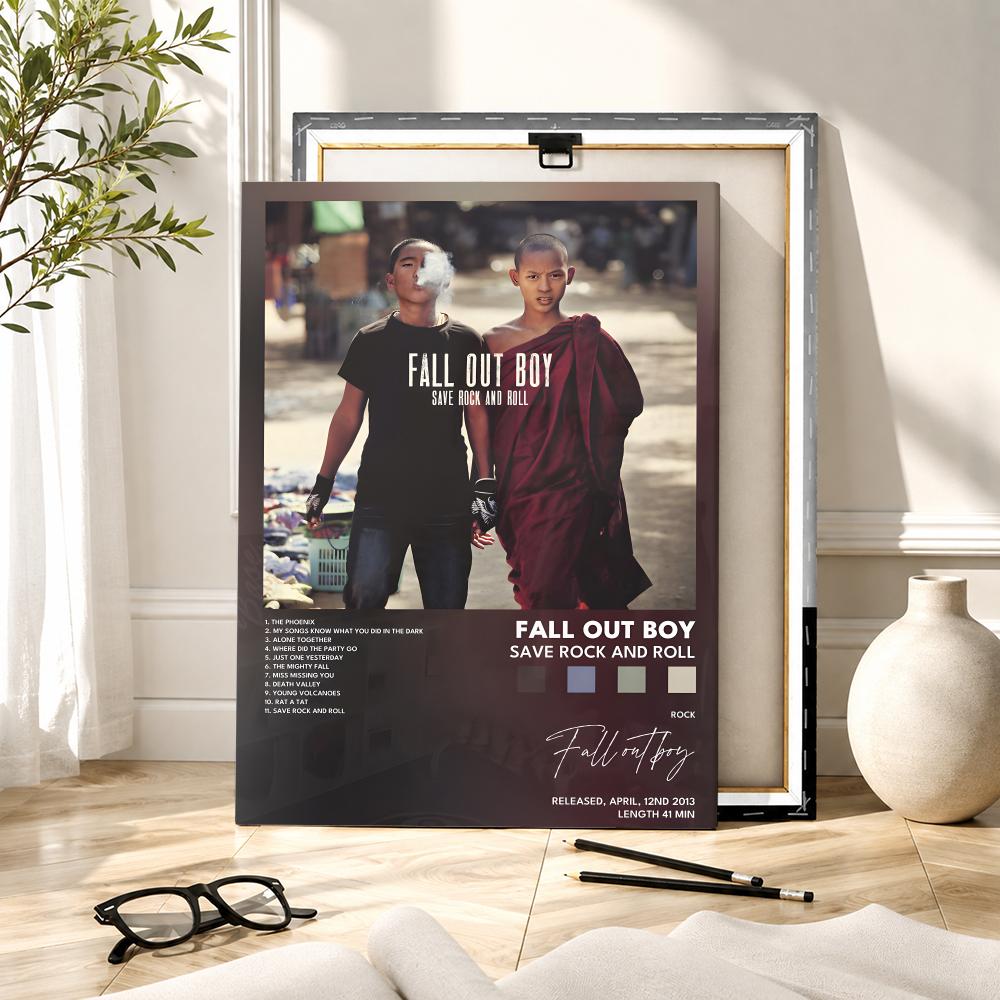 ロックバンドF-Fall Out Boyの音楽絵画、書道、H - Canvas Wrap Ready のレビューと価格