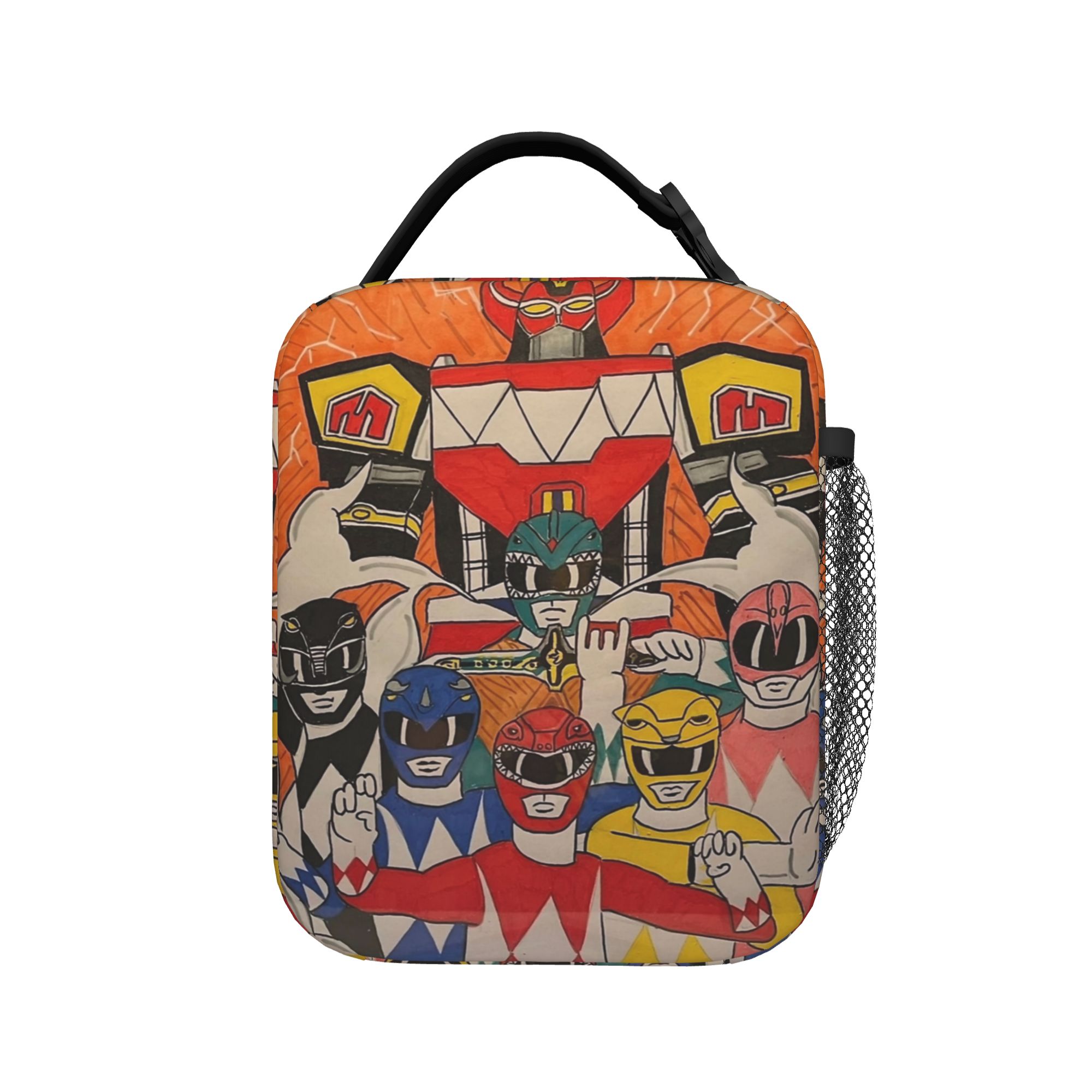 パワーレンジャーとメガゾードのアートワーク 断熱ランチバッグ - Tote Bag Sublimation のレビューと価格
