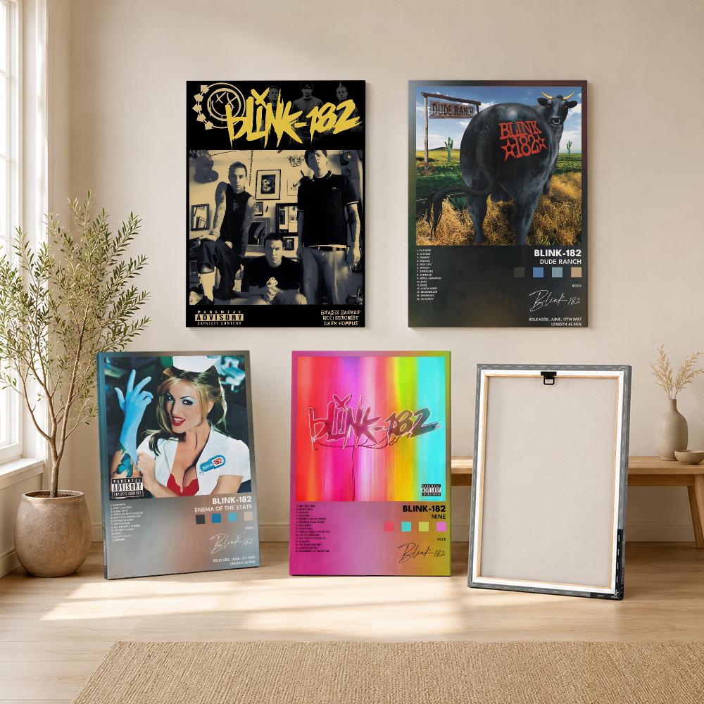 ロックバンドB-Blink 182の絵画・書道HDキャンバス - Canvas Wrap Ready のレビューと価格