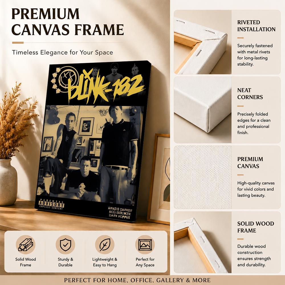 ロックバンドB-Blink 182の絵画・書道HDキャンバス - Canvas Wrap Ready のレビューと価格