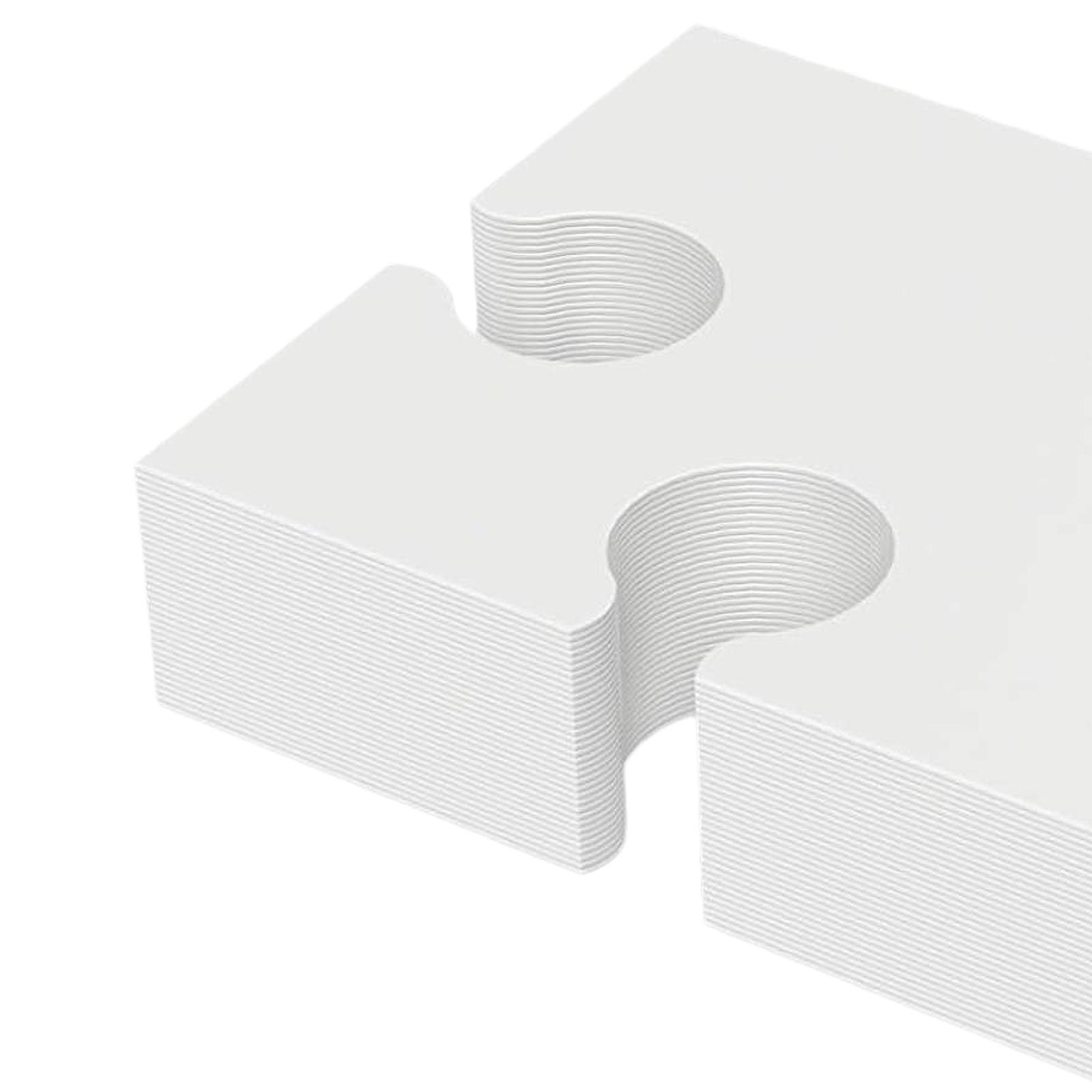 DIYパズルカード 無地の白い厚紙ピース アートジグソーキッ - Puzzle Blank White のレビューと価格